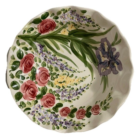 Dillards 2017 Don Swanson "Heavenly Garden" or English Garden pedestal compote - Picture 11 of 16